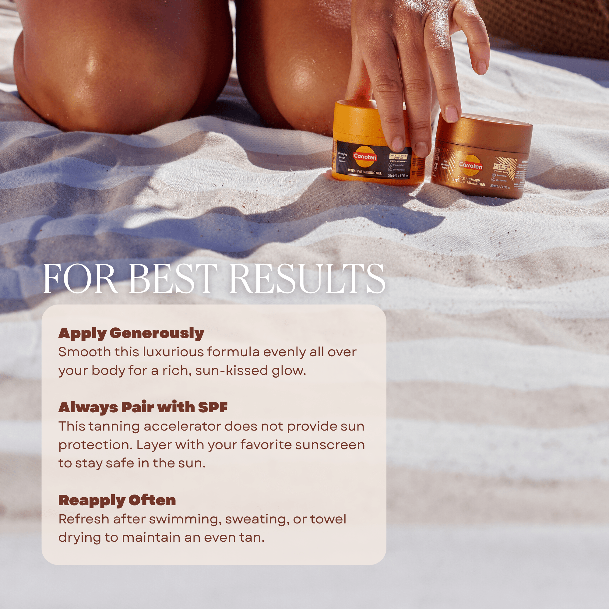 Intensive Tanning Gel + Gold Shimmer Intensive Tanning Gel Duo - Carroten