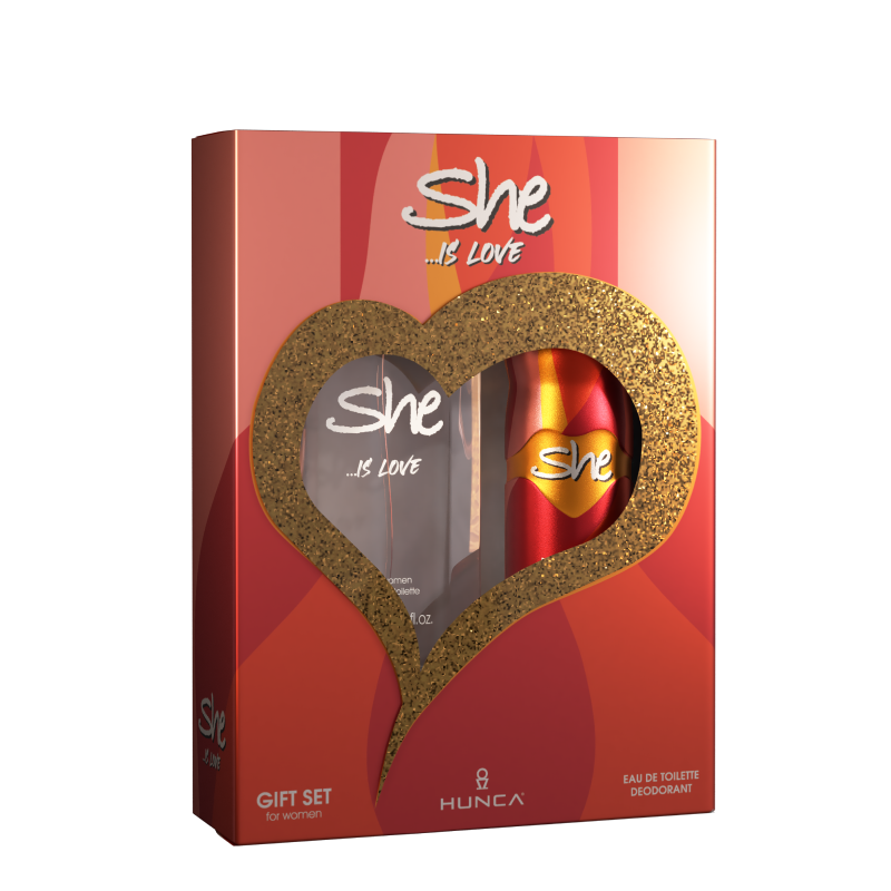SHE IS LOVE GIFT PACK FOR WOMEN - EDT & DEODORANT