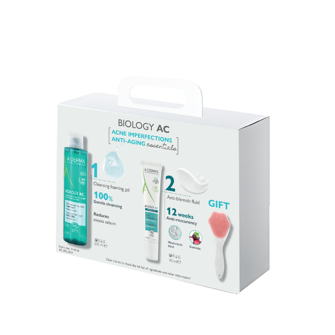 A-Derma Biology Duo + Free Face Brush Set