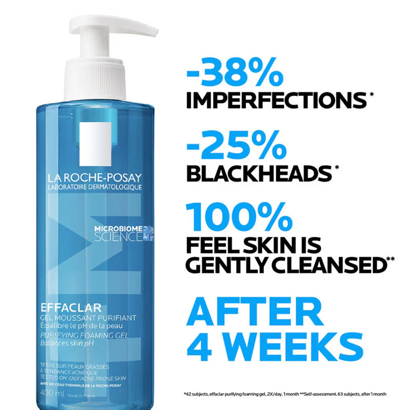 La Roche-Posay Effaclar Acne Foaming Cleansing Gel – Deep Clean for Oily & Acne-Prone Skin