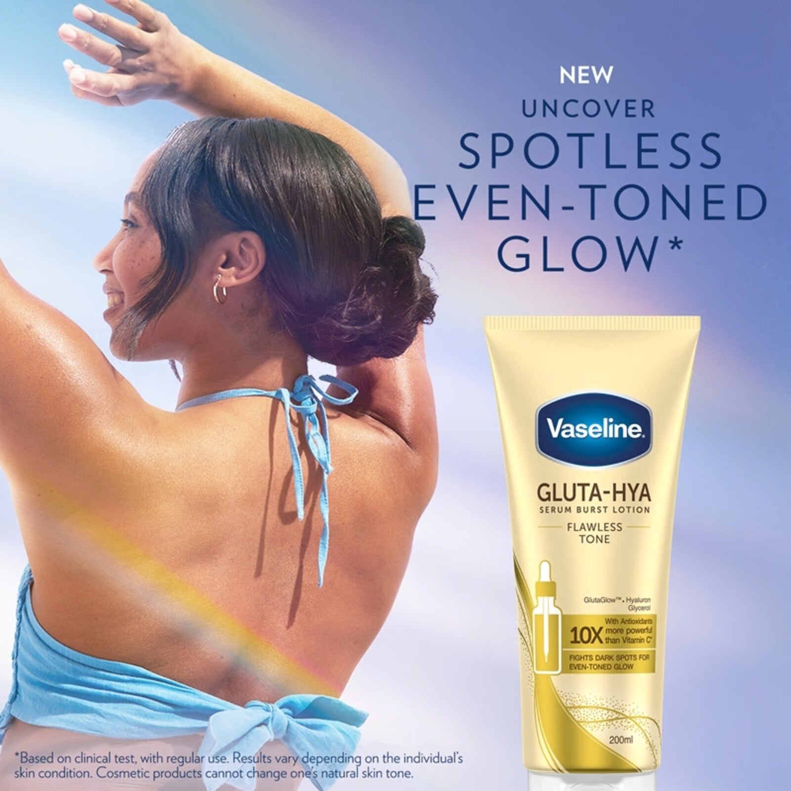 Vaseline Gluta-Hya Flawless Tone Serum Burst Lotion 200ml L