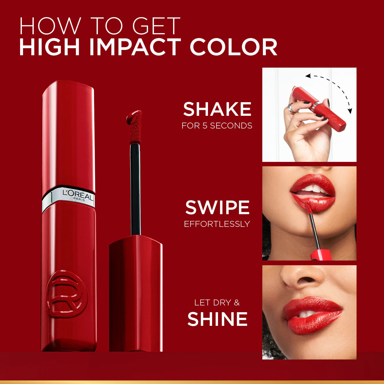 L'Oréal Paris Infallible Laque Resistance Liquid Lipstick 16H Lacquer-Like Shine Finish Longwear & Transfer Resistant 5ml