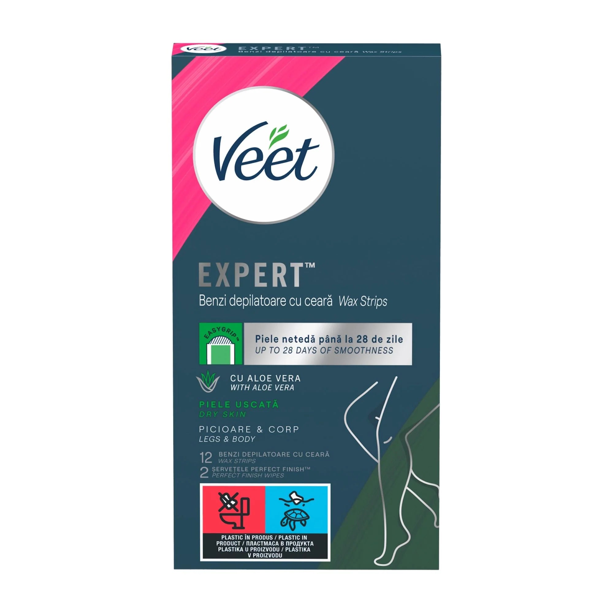 Veet Expert Legs & Body wax strips for sensitive skin 12 sheet